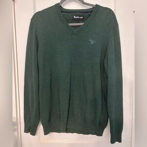 Green Barbour V-neck